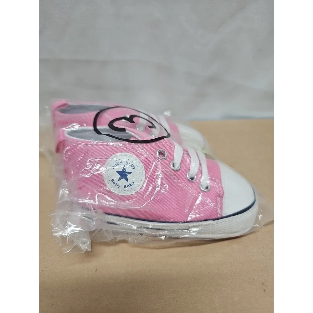Baby Shoes Boy Girl Solid Sneaker Cotton Soft Anti-Slip Sole Infant Toddler sz 3